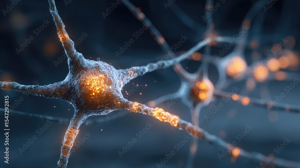 Aufkleber neurotransmitter imbalance affects dopamine pathway concept. detailed illustration of interconnected