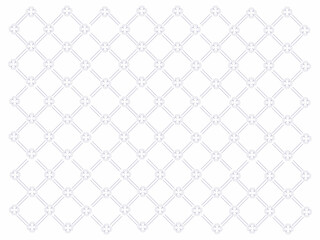 Elegant, repeating pattern of delicate, light gray floral designs on a white background.
