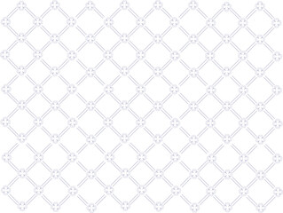 Elegant, repeating pattern of delicate, light gray floral designs on a white background.