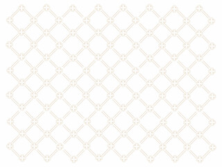 Elegant, repeating pattern of delicate, light gray floral designs on a white background.