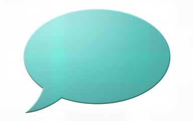 Turquoise explosion speech bubble isolated on transparent background. High quality