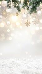 Winter holiday decorations festive atmosphere background soft focus sparkling lights christmas spirit