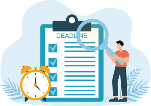 Project deadline,tracking, goal tracker, task completion or checklist to remind project progress concept
 - Powered by Adobe