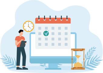 Project Deadline,management and effective time planning concept, business tasks scheduling on week
