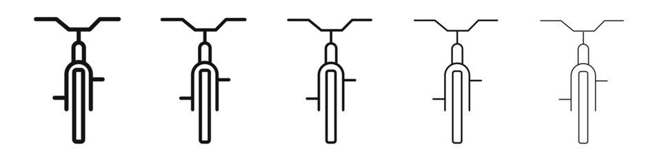 Bicycle icon flat illustration set logo
