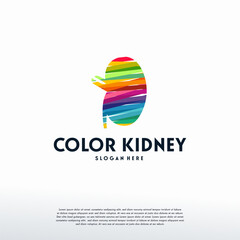 Abstract Colorful Kidney Care logo vector, Health Kidney logo designs template
