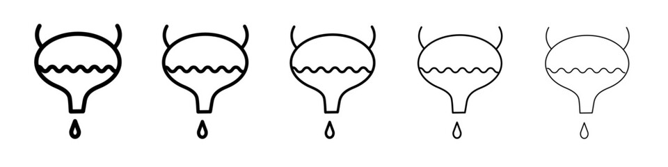 Bladder flush icon flat illustration set logo