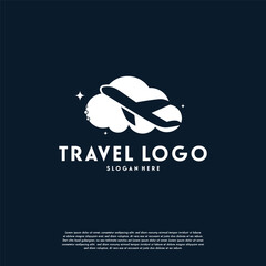 Modern Flat Travel logo designs, Plane logo template designs, Logo symbol icon