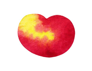 red berry cherry apple sweet ripe fresh juicy fruit nature healthy organic food natural vegetarian icon logo symbol sign art design illustration watercolor painting white isolated background drawing