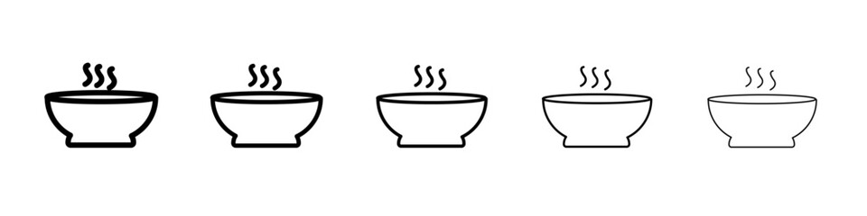 Bowl icon flat illustration set logo