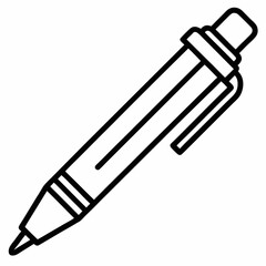 Clean outline icon of a stylus pen on a white background