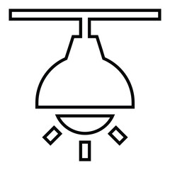 Chandelier line icon design. Chandelier thin black outline symbol vector illustration. editable stroke icon on transparent background.