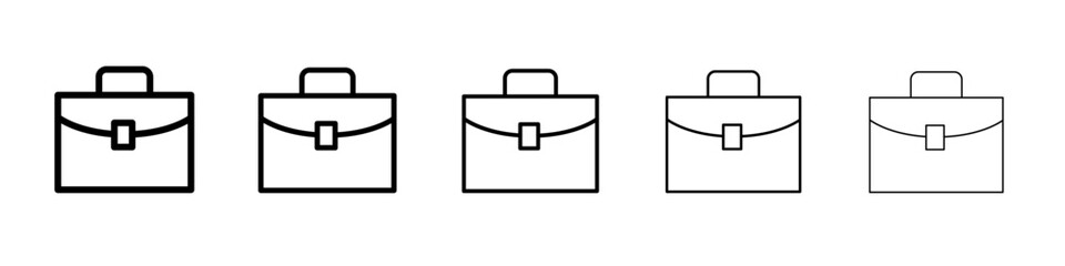 Briefcase icon flat illustration set logo