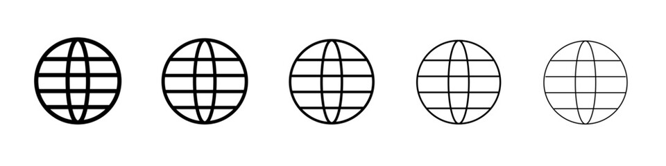 Browser icon flat illustration set logo