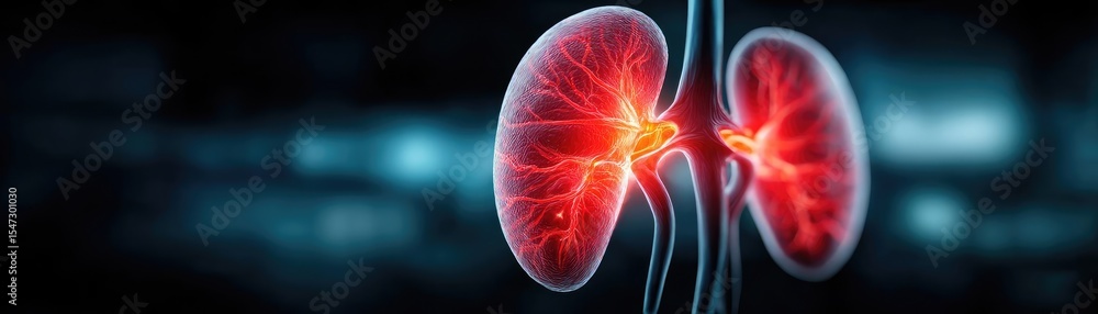Poster gallbladder blockage causes cramp and scan concept. detailed illustration of human kidneys with vivi