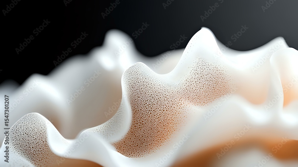 Poster elegant abstract white and beige wavy forms with soft textured surface create flowing curves against