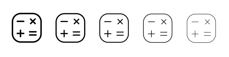 calculator icon flat illustration set logo