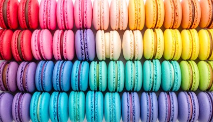 A Background of Colorful Macarons Background 