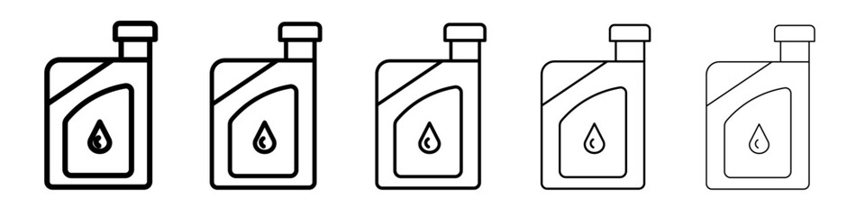 canister of motor oil icon flat illustration set logo