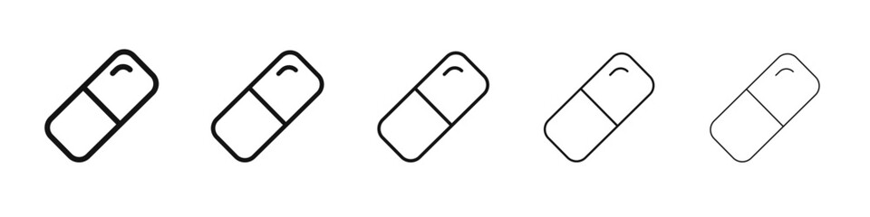 Capsule icon flat illustration set logo