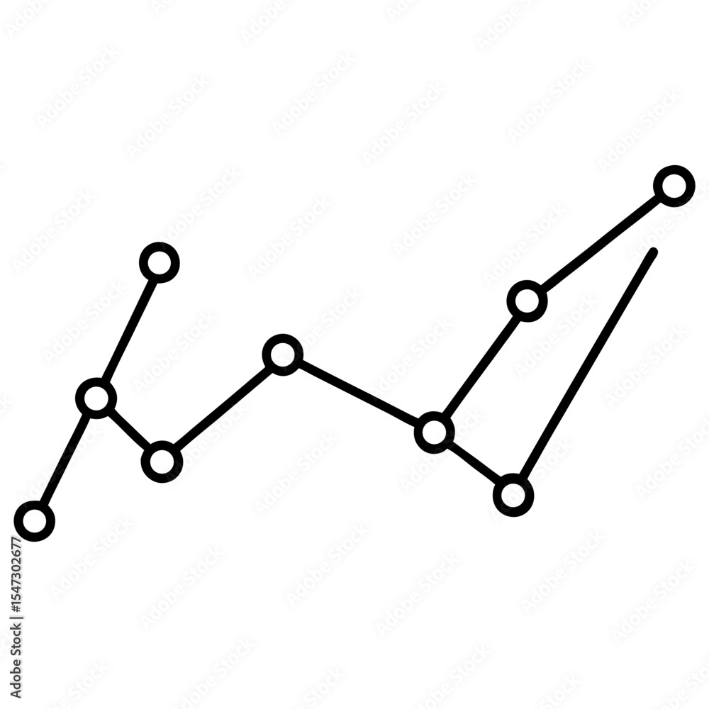 Poster Clean and minimal line graph design with data visualization elements