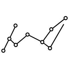Clean and minimal line graph design with data visualization elements