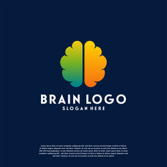 Simple Brain logo template designs, Education logo template, Logo symbol icon