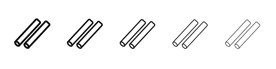 Obraz premium Chalk icon flat illustration set logo