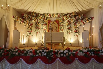 Beautiful Indian wedding stage decoration