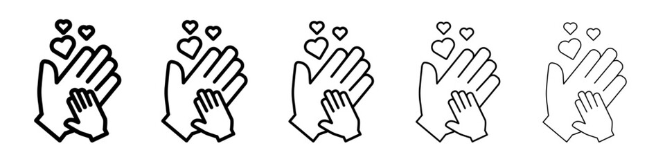 Obraz premium Charity for children icon flat illustration set logo