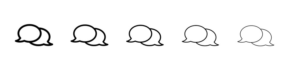 Chat Icon flat illustration set logo