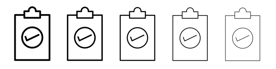 Check list icon flat illustration set logo