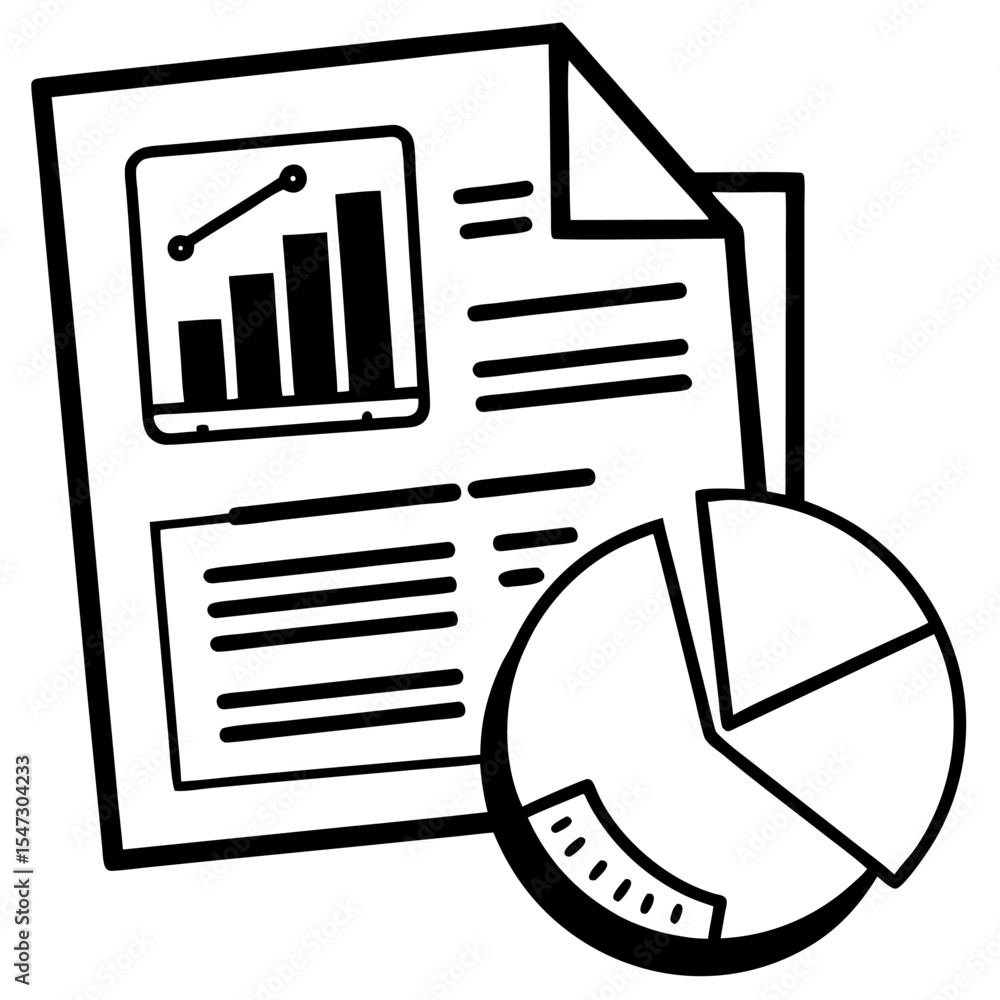 Poster modern analytics report document design with data visualization elements