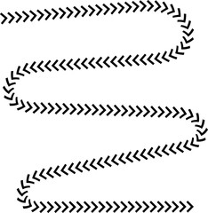 Wavy Curved Arrows Set – Hand Drawn Style Vector Illustration
