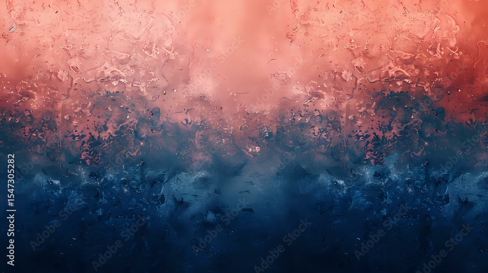 Poster abstract watercolor background featuring deep navy blue transitioning into coral pink with textured 
