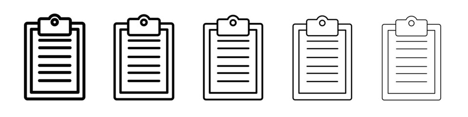 Clipboard icon flat illustration set logo