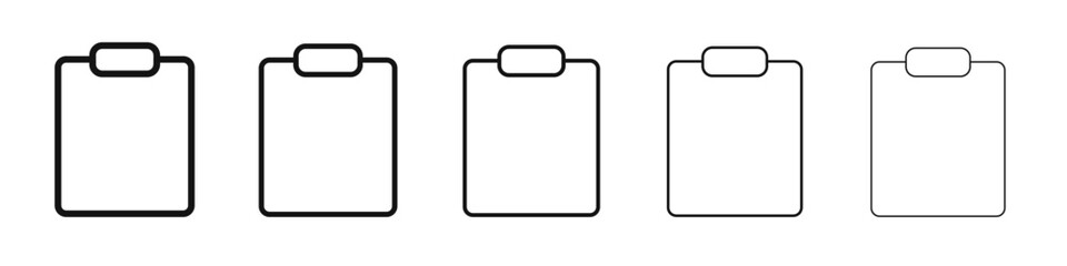 Clipboard icon flat illustration set logo