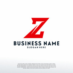 Fototapeta premium Fast Z initial logo designs template, Z dash logo symbol, logo template icon