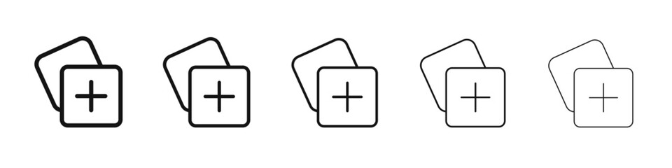 Collection icon flat illustration set logo