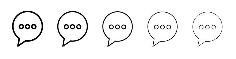 Comment icon flat illustration set logo