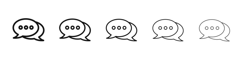 Communication icon flat illustration set logo