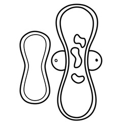 Hand drawn Reusable menstruasi pads illustration, Feminine hygiene products