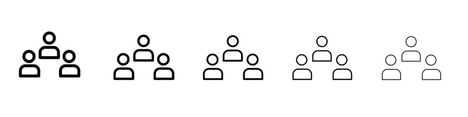 community icon flat illustration set logo