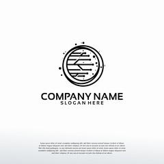 Circle Wire Technology logo designs template, Tech logo symbol icon
