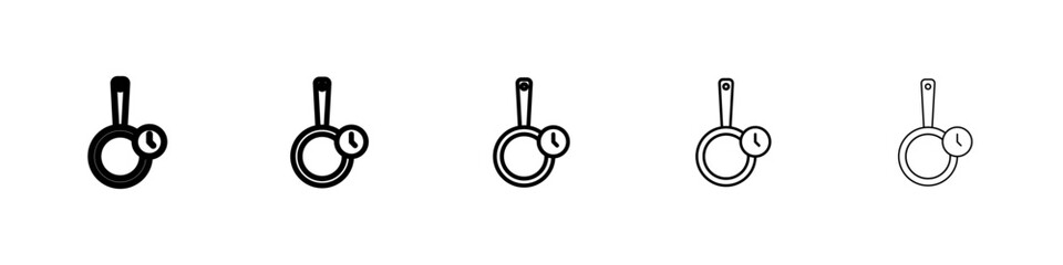 Cooking time icon flat illustration set logo