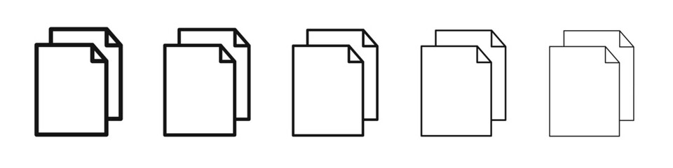 Copy icon flat illustration set logo