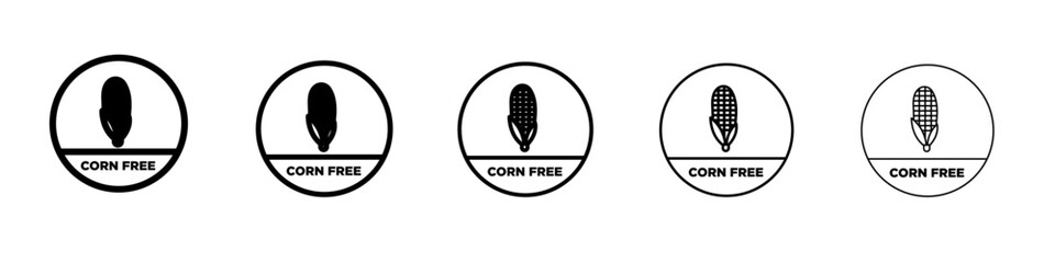 corn free icon flat illustration set logo