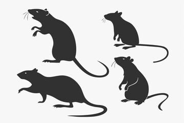 Shadow Rats: Vector Silhouette Collection
