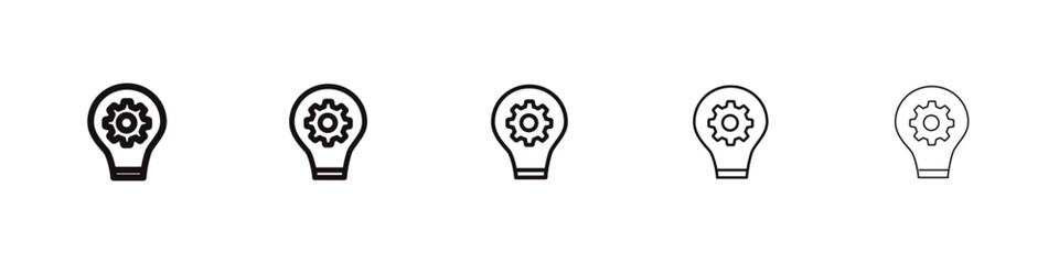 Creativity icon flat illustration set logo