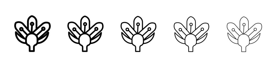 Crocus Icon flat illustration set logo